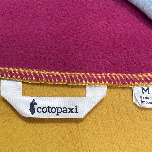 Cotopaxi Women's Amado Fleece Pullover in the Amber/Raspberry colorway size M - Picture 2 of 3